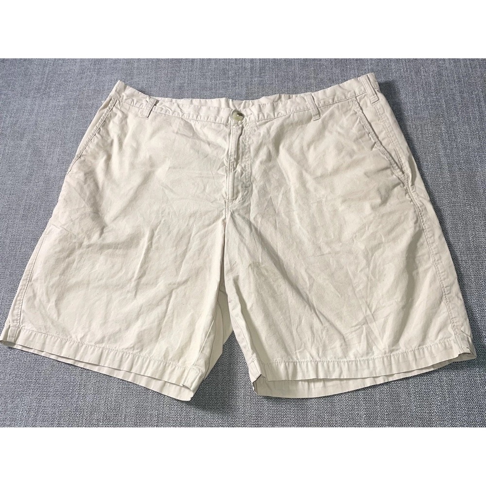 Columbia Performance Fishing Gear Chino Shorts Men 40x10 Beige Flat Front Hiking